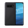 Carcasă din plastic cu textură de fibre de carbon, pentru Samsung Galaxy S10 Plus - negru