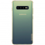 Carcasă Nillkin din plastic moale transparent, pentru Samsung Galaxy S10 - auriu