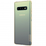 Carcasă Nillkin din plastic moale transparent, pentru Samsung Galaxy S10 - auriu