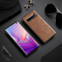 Carcasă X-Level cu suprafață din piele, pentru Samsung Galaxy S10 - maro