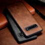 Carcasă X-Level cu suprafață din piele, pentru Samsung Galaxy S10 - maro