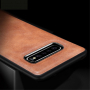 Carcasă X-Level cu suprafață din piele, pentru Samsung Galaxy S10 - maro