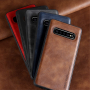 Carcasă X-Level cu suprafață din piele, pentru Samsung Galaxy S10 - negru
