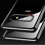 Carcasă X-Level din plastic transparent, cu ramă, pentru Samsung Galaxy S10 - negru