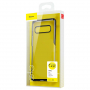 Carcasă Baseus, din plastic transparent, cu ramă, pentru Samsung Galaxy S10 - negru