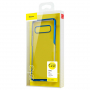 Carcasă Baseus, din plastic transparent, cu ramă, pentru Samsung Galaxy S10 Plus - albastru
