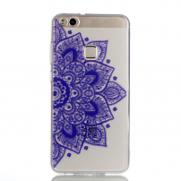Carcasă din plastic, mandala albastră, pentru Huawei P10 Lite - transparent