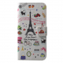 Husă flip Paris, pentru Huawei P20 Lite - alb