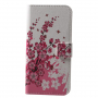 Husă flip Pom în floare, pentru Huawei P20 Lite - roz-alb