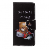 Husă flip urs, pentru Huawei P20 Pro - negru