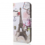 Husă flip Turnul Eiffel, pentru Huawei P20 Pro - roz vechi