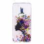 Carcasă din plastic fată cu flori, pentru Huawei P20 Pro - transparent