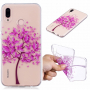 Carcasă din plastic roz copac, pentru Huawei P20 Lite - transparent