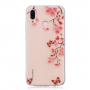 Carcasă din plastic flori de sakura, pentru Huawei P20 Lite - transparent