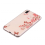 Carcasă din plastic flori de sakura, pentru Huawei P20 Lite - transparent