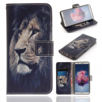 Husă flip leu pentru Huawei P Smart - colorat