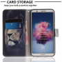 Husă flip leu pentru Huawei P Smart - colorat