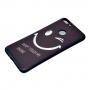 Carcasă din plastic emoticon, pentru Huawei P Smart - negru