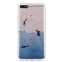 Carcasă din plastic pinguini, pentru Huawei Y7 Prime (2018) - transparent