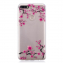 Carcasă din plastic pom în floare, pentru Huawei Y7 Prime (2018) - transparent