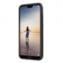 Carcasă din plastic cu textură șlefuită, pentru Huawei P20 Lite - negru