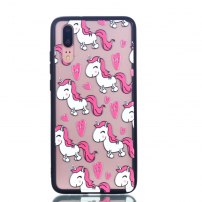 Carcasă din plastic întărit unicorni, pentru Huawei P20 - transparent