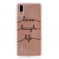 Carcasă din plastic citat, pentru Huawei P20 - transparent