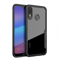 Carcasă transparentă Ipaky, cu ramă, pentru Huawei P20 Lite - negru