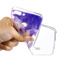 Carcasă din plastic albastru petale, pentru Huawei P smart - transparent