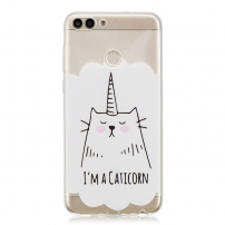 Carcasă din plastic caticorn, pentru Huawei P smart - transparent