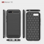 Husă de protecție, din plastic, cu textură șlefuită, pentru Honor 10 - negru