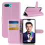 Husă tip portofel, din piele, pentru Honor 10 - roz