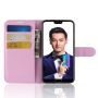 Husă tip portofel, din piele, pentru Honor 10 - roz