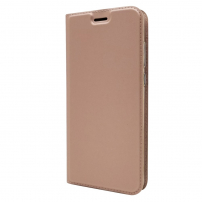 Husă magnetică, din piele, pentru Huawei P20 Pro - roz-auriu