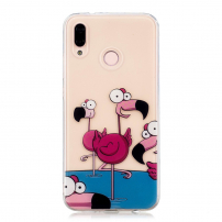 Husă de protecție, din plastic, flamingo, pentru Huawei P20 Lite - transparent