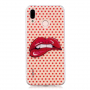 Husă de protecție, din plastic, buze, pentru Huawei P20 Lite - transparent