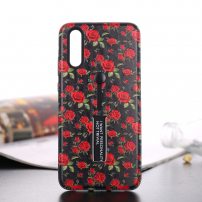 Carcasă din plastic cu agățătoare, trandafir sălbatic, pentru Huawei P20 Pro - negru