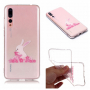 Carcasă din plastic iepure și flori, pentru Huawei P20 Pro - transparent