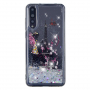 Carcasă din plastic cu paiete plutind, Turnul Eiffel pentru Huawei P20 Pro - argintiu