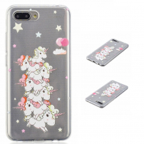 Carcasă din plastic unicorni împreună, pentru Honor 10 - transparent