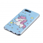 Carcasă din plastic luminos în întuneric unicorn, pentru Honor 10 - naturală