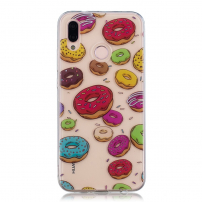 Carcasă din plastic colorat donuts, pentru Huawei P20 Lite - transparent
