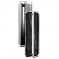 Ramă metalică Luphie, cu sticlă durificată, pentru Honor 10 - argintiu / transparent