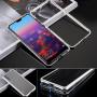 Ramă metalică Luphie, cu sticlă durificată, pentru Huawei P20 Pro - argintiu / transparent