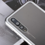 Ramă metalică Luphie, cu sticlă durificată, pentru Huawei P20 Pro - argintiu / transparent