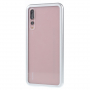Ramă metalică Luphie, cu sticlă durificată, pentru Huawei P20 Pro - argintiu / transparent