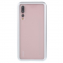 Ramă metalică Luphie, cu sticlă durificată, pentru Huawei P20 Pro - argintiu / transparent
