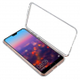 Ramă metalică Luphie, cu sticlă durificată, pentru Huawei P20 Pro - argintiu / transparent