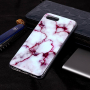 Carcasă din plastic marmură, pentru Honor 10 - roșu