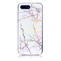 Carcasă din plastic c model marmură, pentru Honor 10 - alb